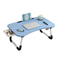 Plateau de petit-déjeuner pliable Housefar, support portable pour ordinateur portable avec tiroir, en plastique, bois et métal, pour utilisation au lit ou sur un canapé