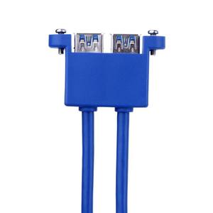 สายอะแดปเตอร์ USB3.0 20 พิน เป็น USB3.0 คู่ พร้อมสกรูล็อคหัวต่อ สายต่อ USB 3.0 ตัวเมียแบบติดตั้งบนแผง สำหรับคอมพิวเตอร์ - Product Image 3