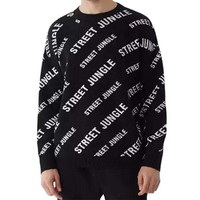 Pull en tricot jacquard avec logo personnalisé, OEM ODM, col rond, 100% coton, pull pour homme, vêtements de mode automne, vêtements de créateur