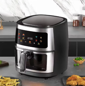 8L paslanmaz çelik akıllı elektrikli hava fritöz fırın dokunmatik ekran görsel pencere ihracat için ev kullanımı için büyük kapasiteli kare tasarım - Product Image 3