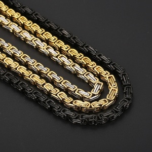 Hip-Hop Hochwertige Mode Wasserdichte Edelstahl Halskette Schmuck Großhandel Edelstahl Link Kette Halskette für Männer - Product Image 4