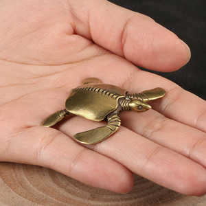 Ornamento in rame fuso a forma di tartaruga marina antica <span class=keywords><strong>cinese</strong></span>, stile antico e di carattere nazionale, tartaruga della fortuna, accessorio <span class=keywords><strong>da</strong></span> tè per ufficio, per il commercio transfrontaliero - Product Image 5