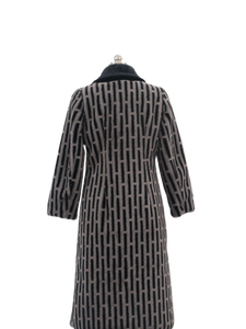 Plaid Faux Nerz Mantel mit <span class=keywords><strong>Fox</strong></span> Pelz kragen Luxus lange Mäntel für Frauen Jacke Frau Kleidung - Product Image 6