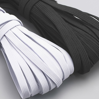 Vente en gros usine : Bande élastique plate 10 mm, haute élasticité, douce pour la peau, sangle élastique pour sous-vêtements, vêtements, lacets et couture