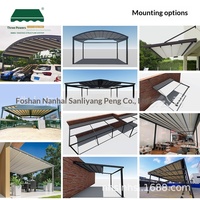 Auvent motorisé électrique pliable et télescopique pour extérieur, en PVC, avec télécommande, structure en alliage d'aluminium, imperméable, pour balcon et voiture