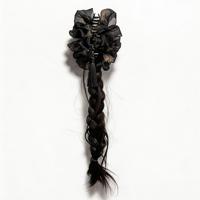 Nouvelle Perruque Tressée Style Chinois, Tresse Torsadée Bouclée Naturelle, Perruque Queue de Cheval Tressée