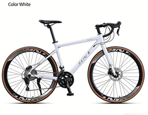 Bicicleta de Carretera 700C de 18 Velocidades, Cuadro de Aluminio, Ultraligera, con Frenos de Disco, Suspensión Delantera, Bicicleta Urbana para Adultos, Hombres y Mujeres - Product Image 2