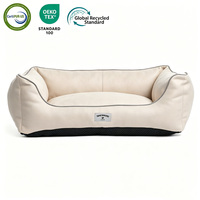 Yang Yang Pet Kunstleder Cremeweiß Quadratisches Polster GRS Maßgefertigtes Wasserdichtes Luxus-Hundebett
