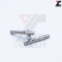 Fraise carrée en carbure monobloc AE-6-50-3F pour usinage brut à grande vitesse d'alliages d'aluminium, d'alliages de cuivre et de matériaux non métalliques CNC