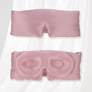 Heenlong หน้ากากปิดตาผ้าไหมหม่อนกำหนดเอง3D ลึกรูปร่างนอนทำจากผ้าไหมธรรมชาติบริสุทธิ์19มม. สำหรับผู้หญิงของขวัญ - Product Image 4