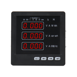 Meteran listrik voltmeter panel meter digital, pengukur Amper tiga fase Multimeter Digital - Product Image 1