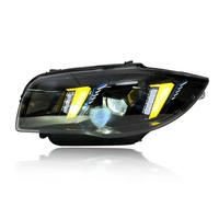 Pièce auto pour BMW Série 1 E87 Phare 2004-2011 Nouveau design style yeux de serpent double couleur jaune blanc DRL LED