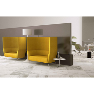 Divani Sezionali Curvi in Tessuto, Arredamento per Ufficio, Sala d'Attesa VIP, Sala Conferenze, Area Aperta, Divano Angolare con Cuscini - Product Image 3
