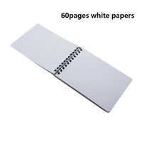 Qualisub Carnets de sublimation personnalisés A6 Couverture en plastique portable avec spirales 60 feuilles Papier blanc uni