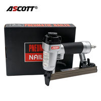 ASCOTT 8016 Agrafeuse pneumatique de qualité industrielle 21GA pour meubles en bois et tapisserie, capacité de 150 agrafes, certifiée CE