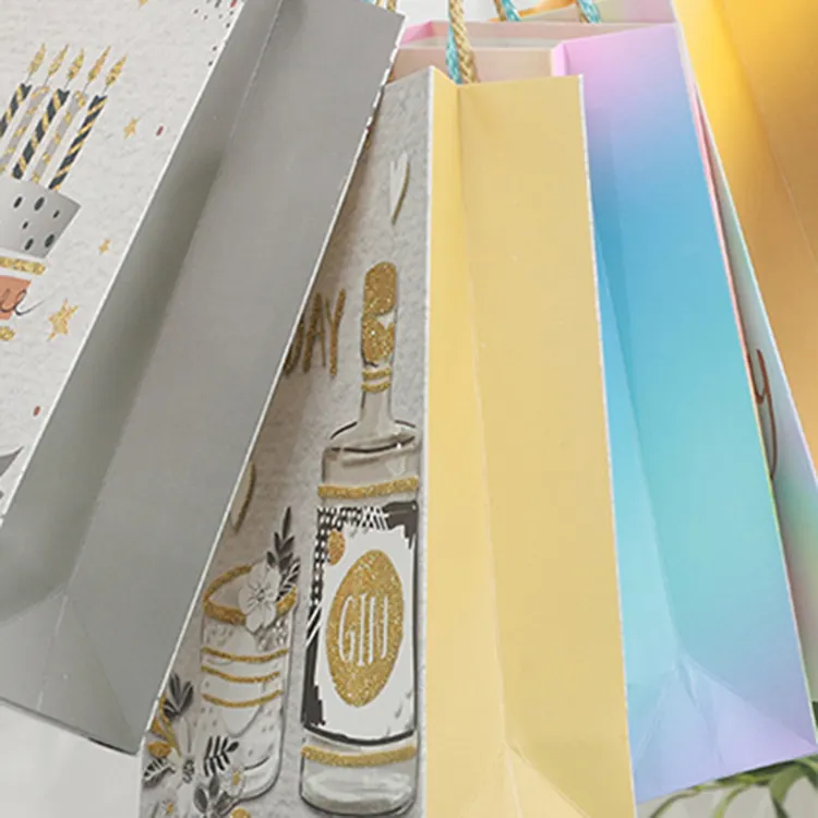 Gonhua Groothandel Op Maat Bedrukte Luxe Kleding Recyclebaar Cadeau Handvat Boodschappentassen Met Uw Eigen Logo
