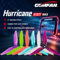 Hélice de course GEMFAN Hurricane 51377 MAX 5 pouces à 3 pales en PC pour drone FPV, 3 pas pour la course haute vitesse