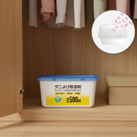 ODORKEY 500ml Anti-acariens Absorbeur d'humidité 230g Chlorure de Calcium Écologique Déshumidificateur Portable Boîte Carrée REACH Usage Domestique