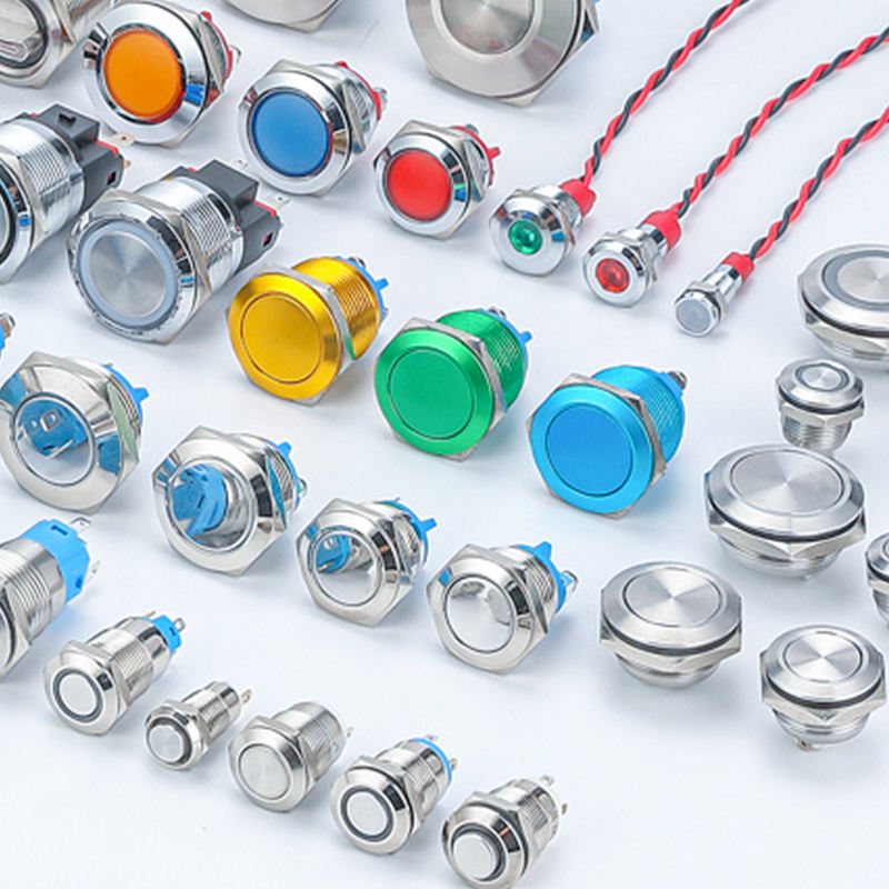 8mm Metal Push Button Switch 2/4 Pins Reset / Momentary Lock Latching Waterproof Normally Open Ultra Small Miniature Buttons 3A