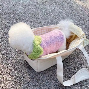Chaleco para mascotas para gatos y perros, abrigo cálido de invierno de algodón de felpa, diseño de zanahoria, ropa cómoda y usable para mascotas pequeñas - Product Image 3