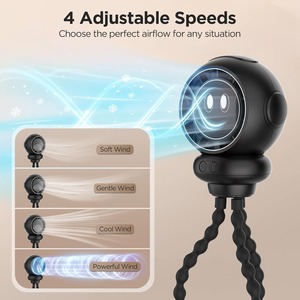 Ventilateur de poussette 4000mAh, ventilateurs à clipser pour bébé avec 4 vitesses, écran LED, lumière de nuit 360° °   Ventilateur <span class=keywords><strong>portable</strong></span> rechargeable rotatif - Product Image 3