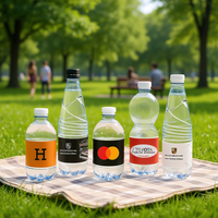 Botella de Agua Reutilizable de Plástico Italiano con Tapa de Rosca, Diseño Minimalista, 330-500 ml, Marca Blanca BEV111