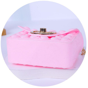 Mignon sac à main en silicone couleur bonbon jouet bulle Popits bandoulière enfants porte-monnaie et sacs à main pour petites filles - Product Image 6