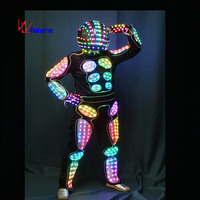 Costume de robot LED lumineux télécommandé pour adulte, idéal pour spectacles, DJ, fêtes, festivals, Halloween et événements cosplay