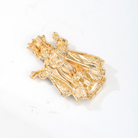 Broche en métal personnalisée avec figurine religieuse enfant, émail et strass incrustés, pour la décoration de vêtements