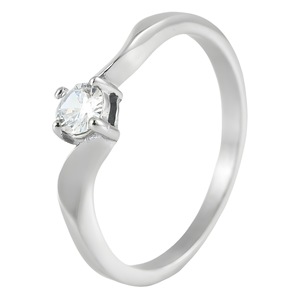 yunnique <b>Silver</b> <b>Solitaire</b> Diamond <b>Ring</b> Prong Setting Engagement Wedding Unisex Jewelry - Product Image 5