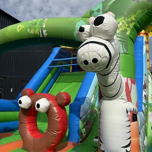 Giá bán buôn tùy chỉnh nhảy lâu đài Inflatable <span class=keywords><strong>Bouncer</strong></span> lâu đài trượt nước với hồ bơi cho trẻ em vui vẻ trong sân chơi ngoài trời - Product Image 6