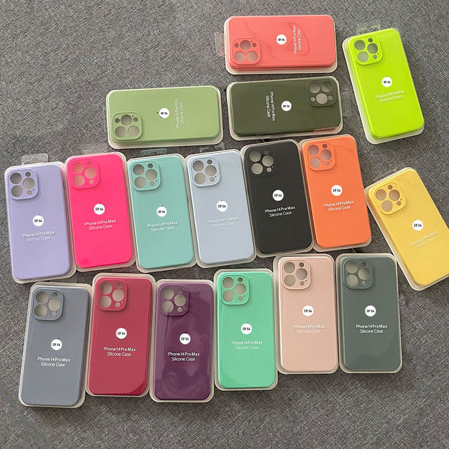 Liquid Silicone Phone Case for iPhone 14 13 12 11 Pro Max 15 16 Pro Max 17 Air Shockproof Multiple Colors Phone Case