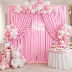 <span class=keywords><strong>Tende</strong></span> Drappeggiate Turchesi Senza Pieghe a 2 Pannelli per Feste, Matrimoni, Baby Shower, Compleanni, Decorazioni di Sfondo Personalizzabili - Product Image 5