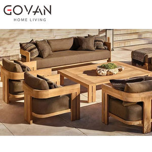 Conjunto <span class=keywords><strong>de</strong></span> Sofás <span class=keywords><strong>de</strong></span> Madera <span class=keywords><strong>de</strong></span> Teca Contemporáneos para Exteriores, para Jardín, Hotel o Casa <span class=keywords><strong>de</strong></span> Campo, Capacidad para <span class=keywords><strong>2</strong></span>/3/4 <span class=keywords><strong>Personas</strong></span> - Product Image 5