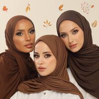 Vente flash : Hijab en jersey respirant en coton et modal, design musulman pour femmes, 170*70cm, fabriqué en Malaisie, foulard en soie