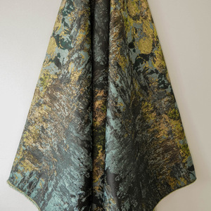Kain Brokat Jacquard Metalik Vintage, Tekstil Mewah Berembos Pewarnaan Benang untuk Bahan Pakaian Wanita - Product Image 3