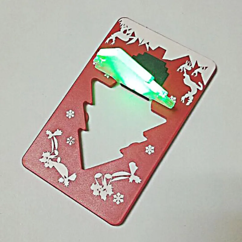 mini Fancy Lights Portable Pocket Credit Card Lamp Wallet Night Light Christmas Promotion Gift Foldable Lighting