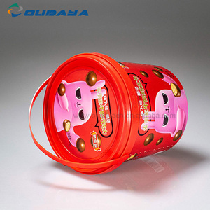 Wholesale Customized 1.2L IML Printing <strong>maltesers</strong> Plastic Candy <strong>Chocolate</strong> Biscuit Cookie Storage Container - Product Image 4