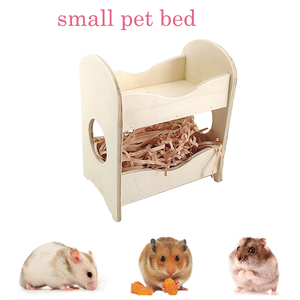 Cachette de hamster en bois maison en bois de hamster <span class=keywords><strong>avec</strong></span> décor d'habitats d'échelle maison détachable de petits animaux - Product Image 5