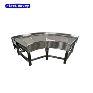 Vente chaude PVC/PU/courroie modulaire en plastique 90 degrés plateau tournant convoyeur à bande automatique <span class=keywords><strong>180</strong></span> degrés courbe convoyeur à bande - Product Image 3