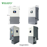 Convertisseur solaire hybride Whayo 17 kW 120/240 V monophasé 4 MPPT haute puissance pour stockage d'énergie photovoltaïque
