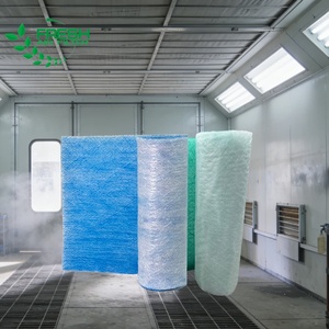Foshan usine Support G3-G4 fibre de verre filtre maille EU3 industrie fibre de verre filtre médias rouleaux pour cabine de pulvérisation automatique - Product Image 1