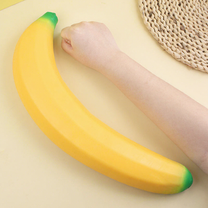 Jouets à presser Jumbo Kawaii Soft Giant Fruit Squishies Style banane pour le soulagement du Stress Slow Rising TPR Squishies Fidget Toys - Product Image 4