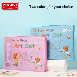 Ensemble de peinture pour enfants Zhorya, pinceaux, pastels à l'huile, crayons de couleur, marqueurs, jouets de peinture et de dessin, coffret d'art - Product Image 5