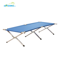Lit de camping pliable en métal pour adultes, réglable, robuste, personnalisé, vente en gros d'usine
