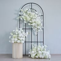 Westlicher Hochzeitsbogen mit Seidenrosen, Künstliche Blumen, Realistisches Set für den Schulanfang, China