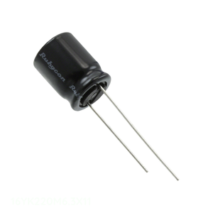 Condensateur à traversée de canal (TH) en aluminium 220 µF 20 % 16 V RADIAL TH 16YK220M6.3X11 220 µF - Product Image 1