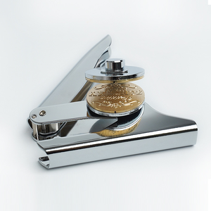 Sello redondo de Metal personalizado, sello en relieve de 40mm, sello de empresa, Notario, en relieve, envío directo - Product Image 3