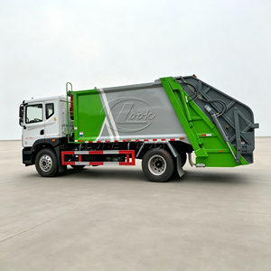 Dongfeng Huashen 14CBM Hydraulic Compressed Garbage Truck with Ground Drop <b>Bin</b> Waste Collector Sanitation Truck - Product Image 3