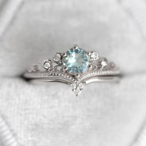 Anillo de Compromiso T0911 con Corona, Chapado en Oro Rosa, con Piedra de Topacio, Joyería Fina para Mujer - Product Image 4